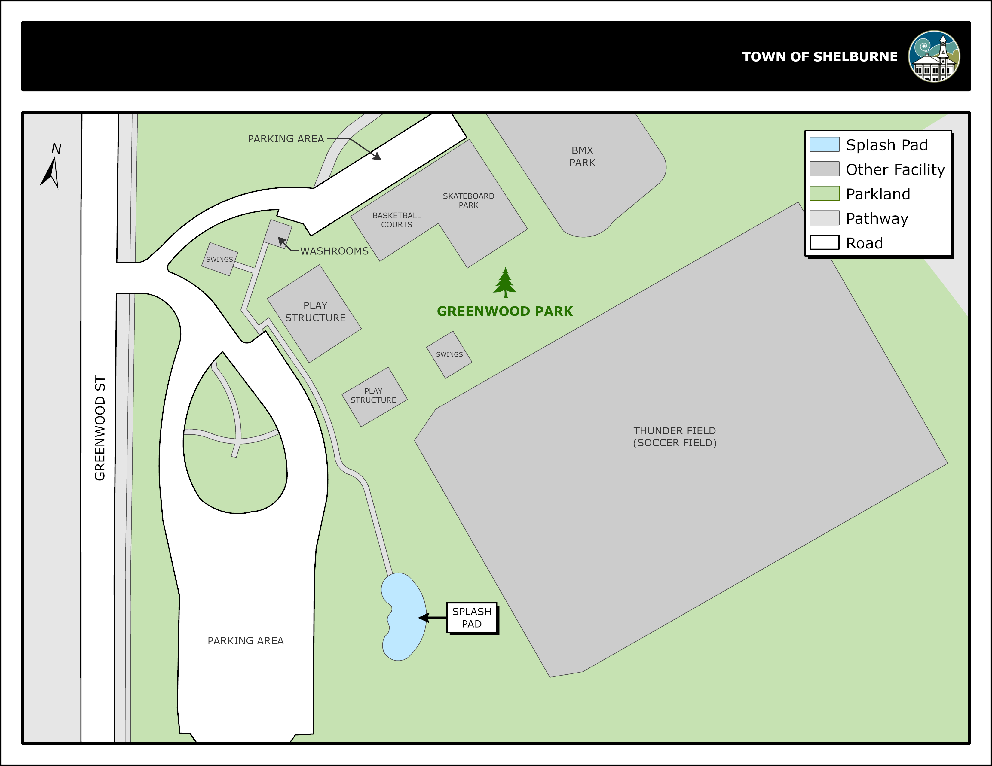 Splash Pad Location Map: Greenwood Park Splash Pad Location Map: Greenwood Park